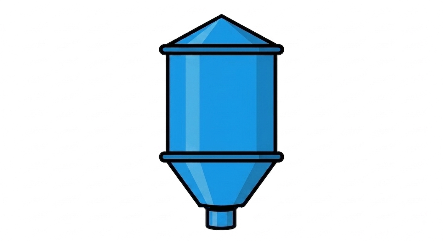 Conical top / truncated-cone bottom with nozzle — TARATURE-014