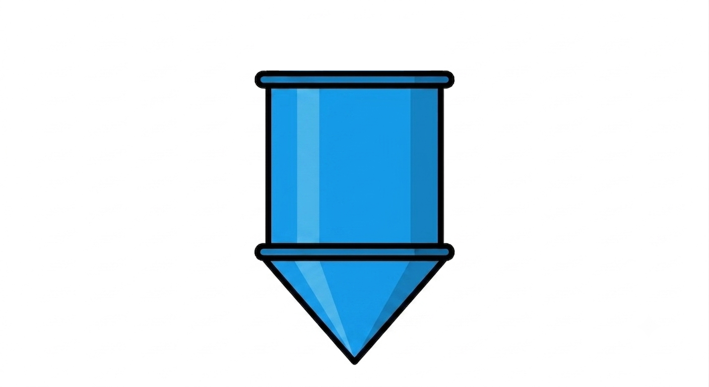 Flat top / conical bottom — TARATURE-018